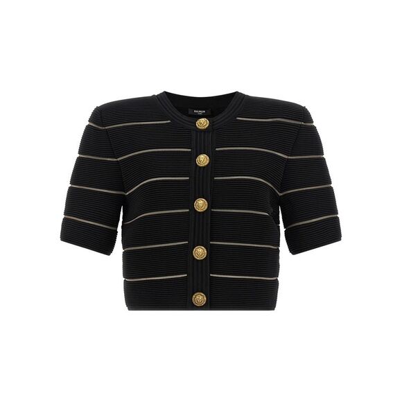 Balmain Sweaters - Balmain Women's Cropped Cardigan